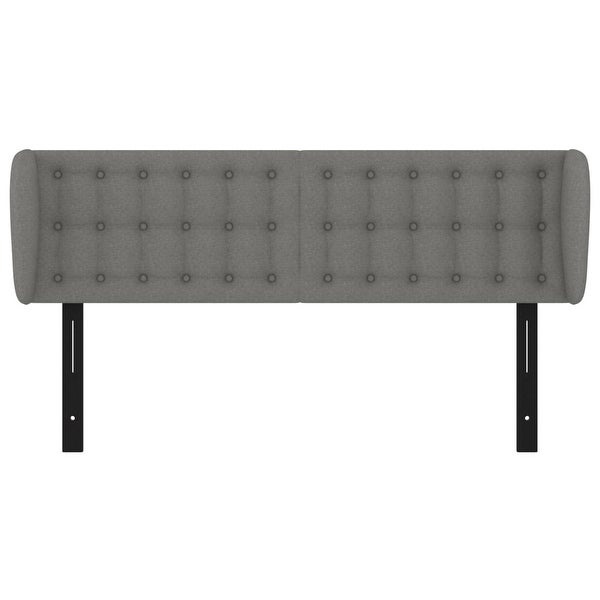 vidaXL Headboard with Ears Light/Dark Gray multisize Fabric - - 37429758