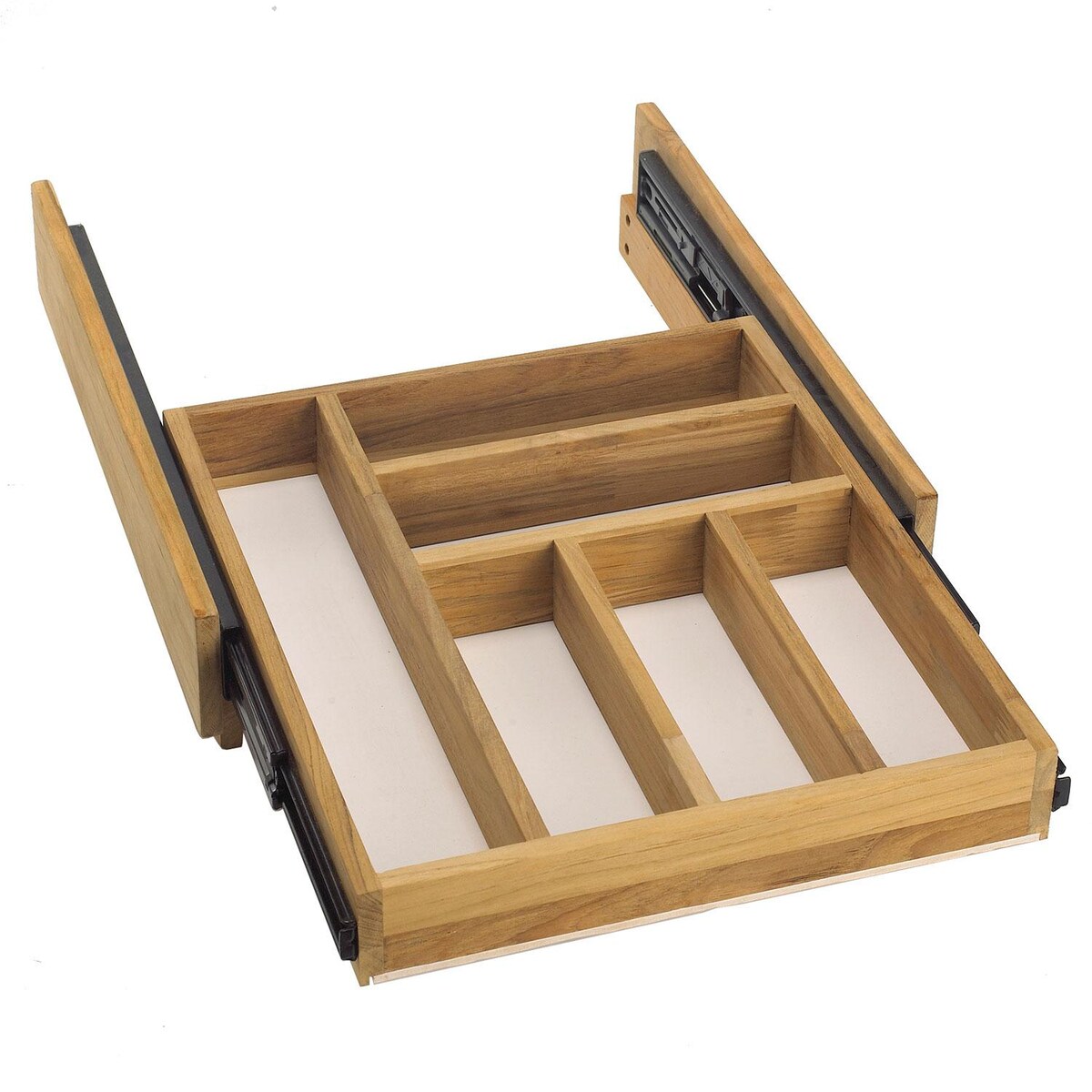 Pacific Teak Millsworks Push Back Cutlery Tray