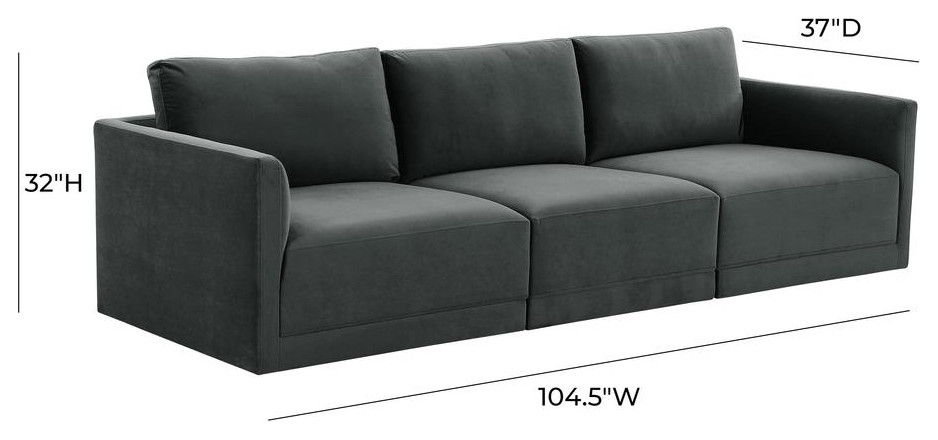 Willow Charcoal Modular Sofa   Contemporary   Sofas   by BisonOffice  Houzz