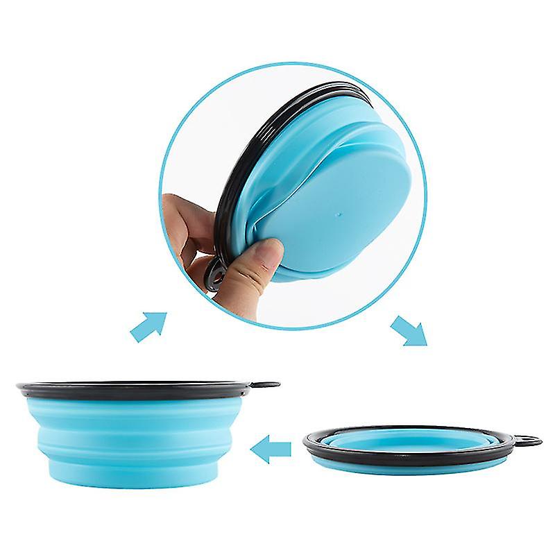 350/1000ml Foldable Feeder Bowls For Dog Puppy Pet Cat Water Drinking Bowl Food Container Silicone Eating Dish Portable Travel