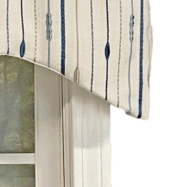 Rod Pocket Window Valance 50 quot X 17 quot Blue By Rlf Home