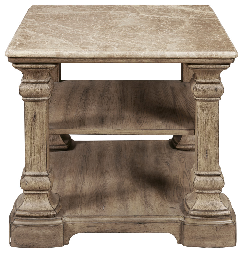 Garrison Cove Stone Top End Table   Traditional   Side Tables And End Tables   by Pulaski Furniture  Houzz