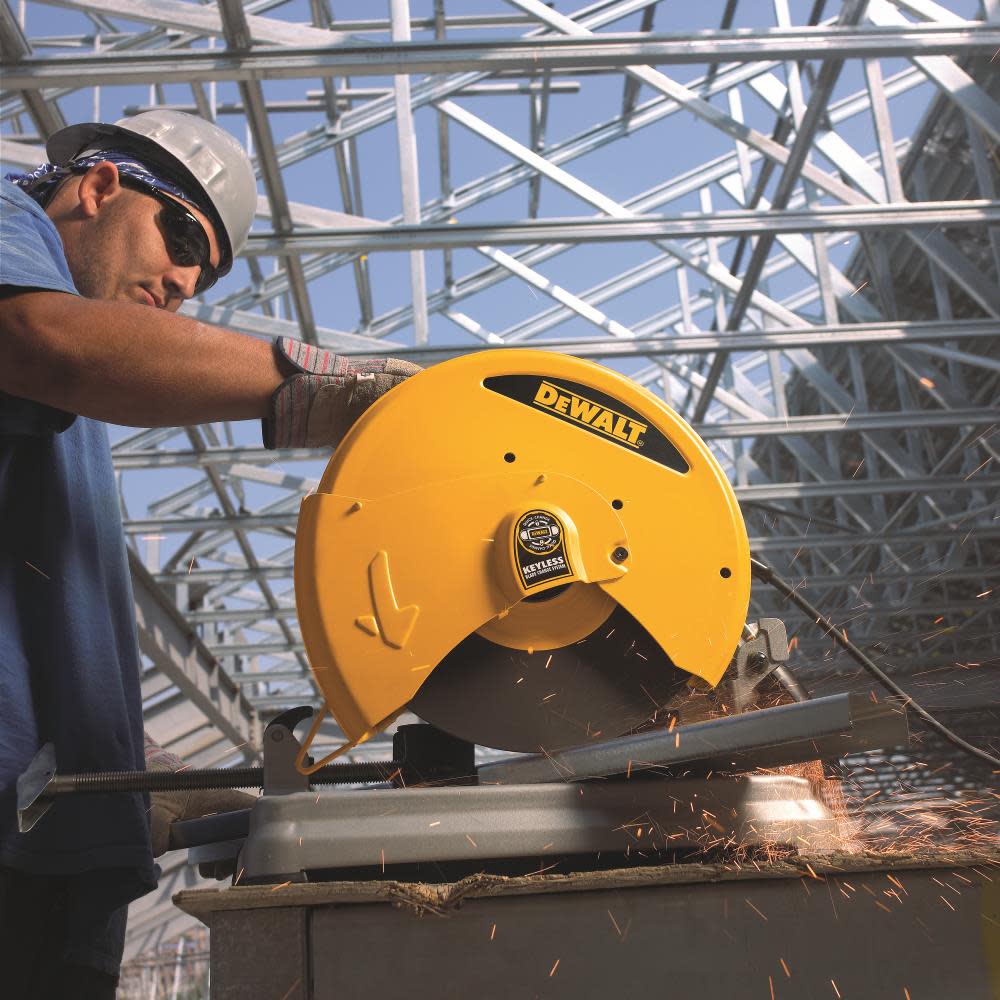 DEWALT HEAVY-DUTY 14 5.5HP CHOP SAW WITH QUICK-CHANGE (D28715) ;