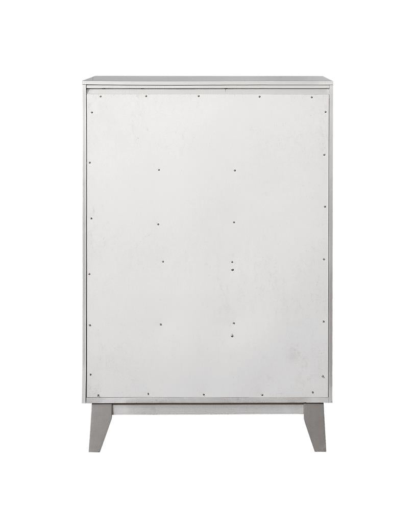 Leighton 5-drawer Chest Metallic Mercury