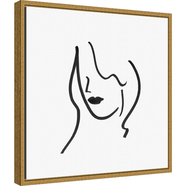 X 16 quot Muser Ii Woman By Isabelle Z Framed Canvas Wall Art Gold Amanti Art