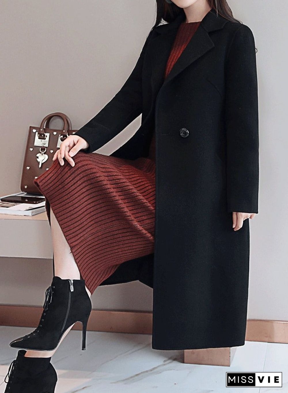 Women's Autumn And Winter New Woolen Coat