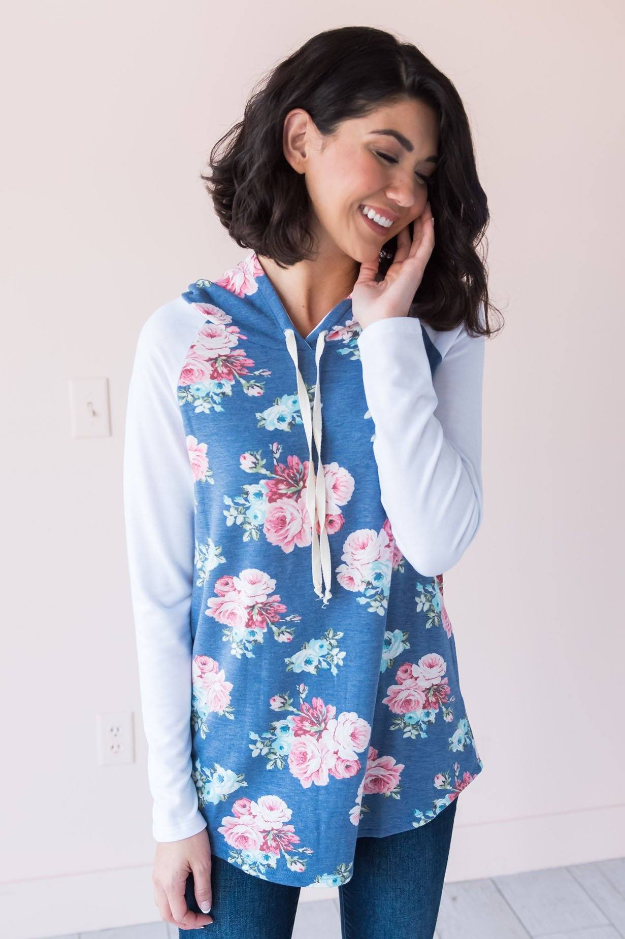 Sweetheart Floral Modest Hoodie