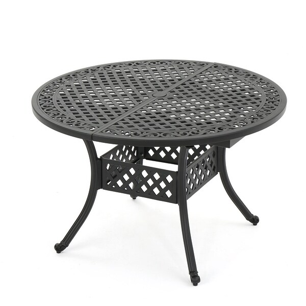 Outdoor Expandable Aluminum Dining Table，Hammered Bronze Finish