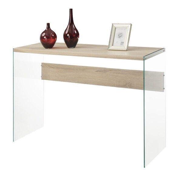 Porch and Den Urqhuart Mixed Material Glass Console Table