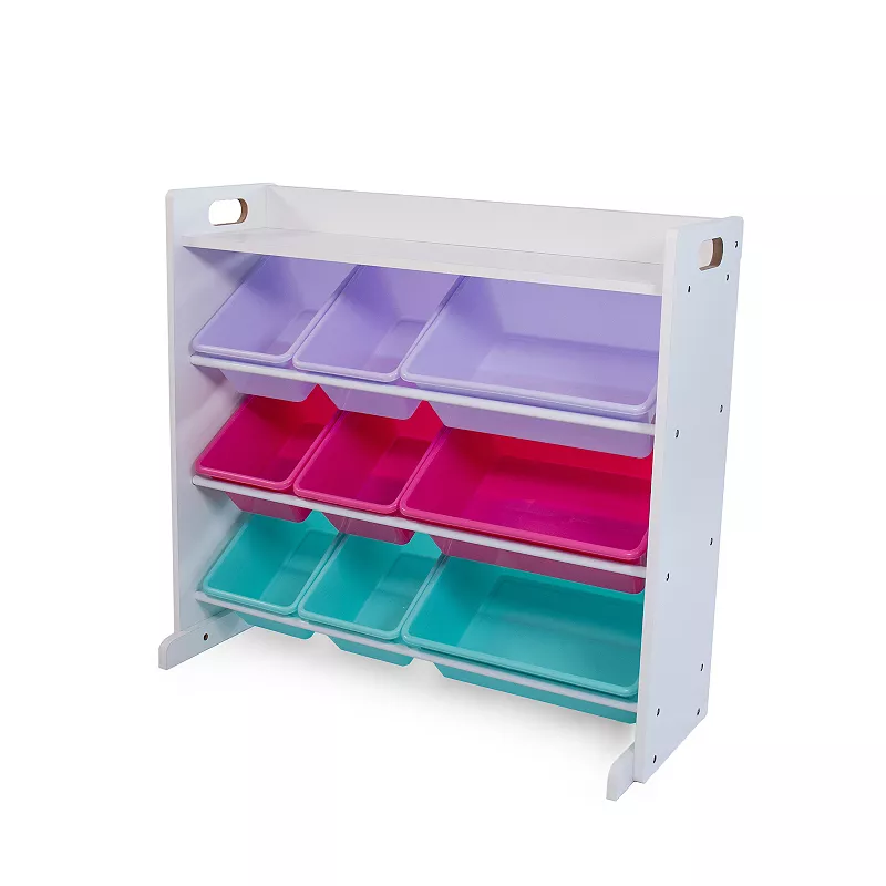 Humble Crew 9-Bin Toy Organizer with Shelf