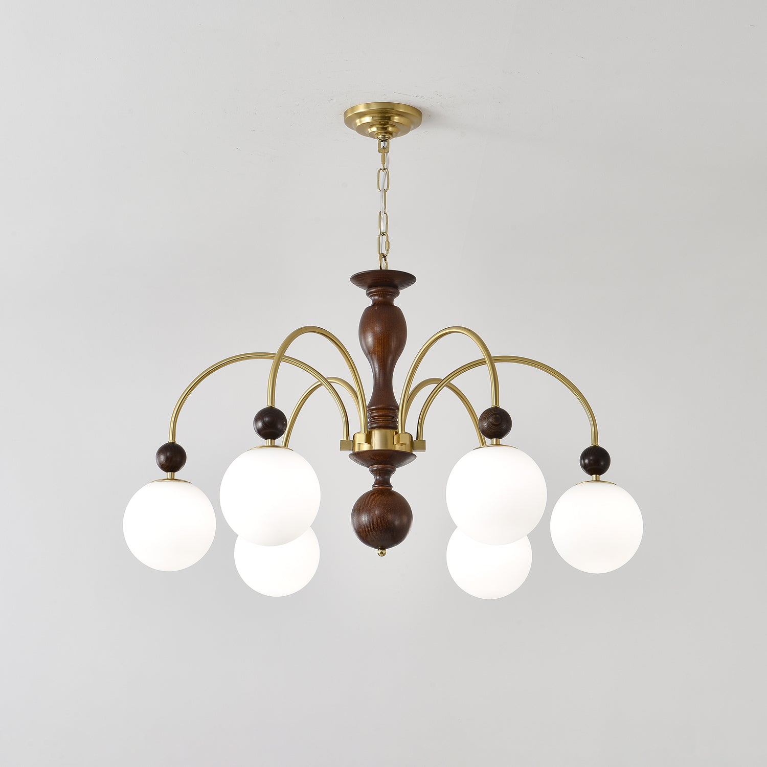 Archway Walnut Color Chandelier