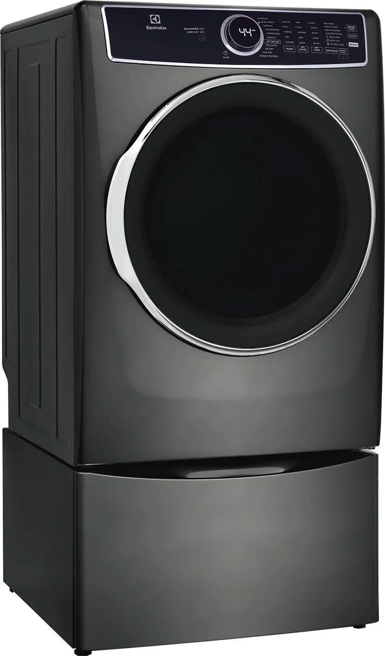 Electrolux 8 Cu. Ft. Titanium Front Load Perfect Steam Electric Dryer With Balanced Dry and Instant Refresh