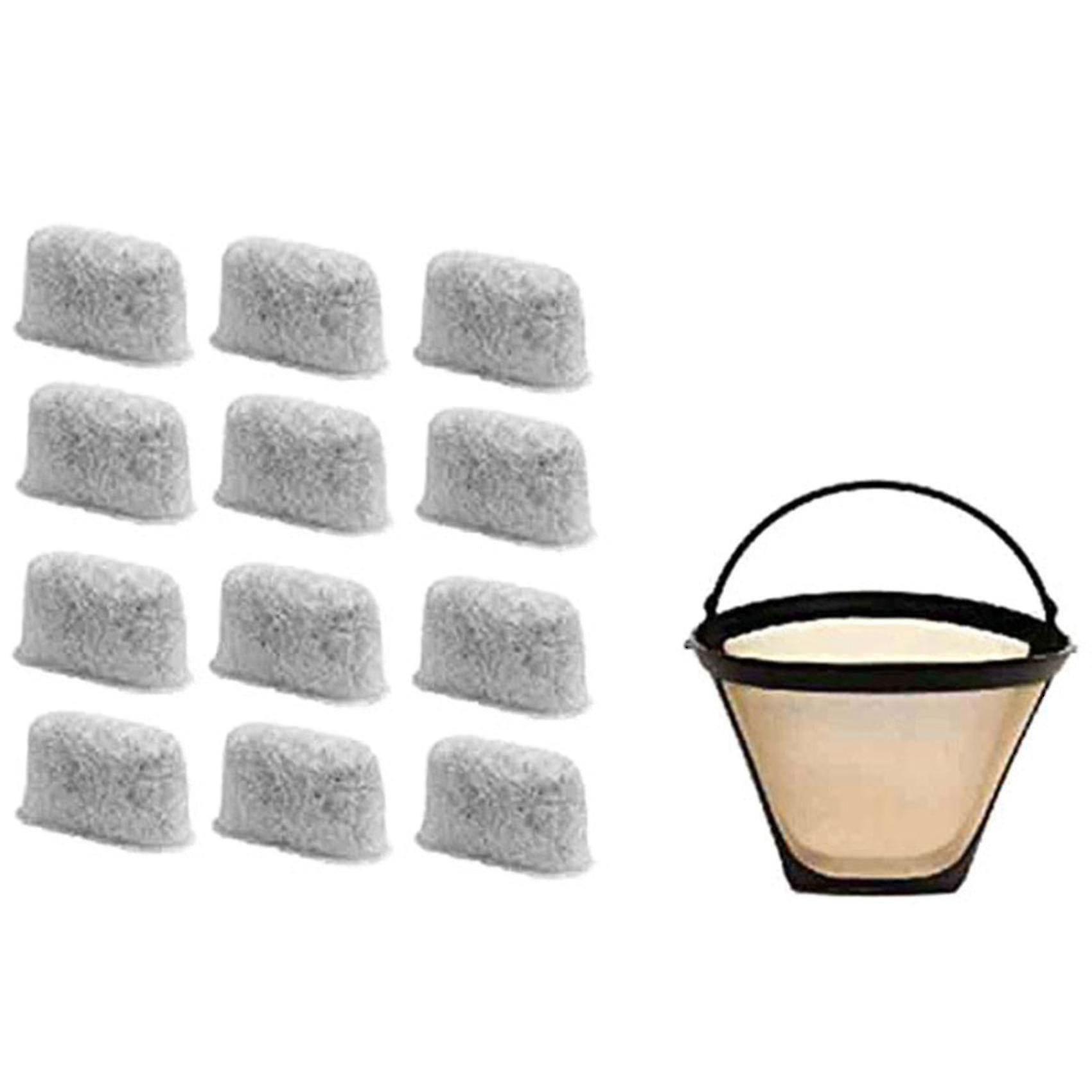 8-12 Cupset Of 12 Charcoal Water Filters Compatible With Cuisinart Coffee Maker