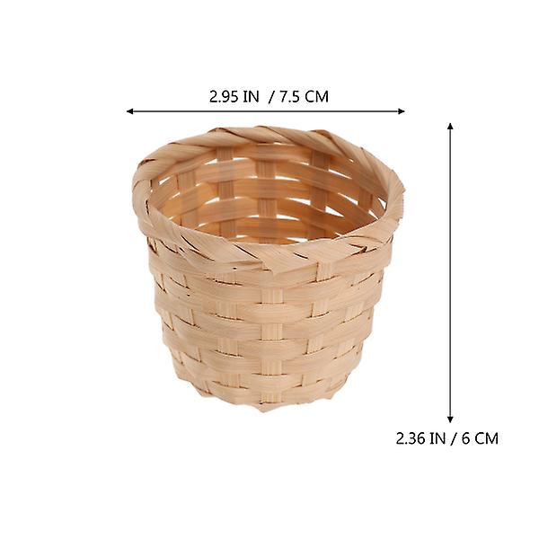 10pcs Rural Woven Baskets Fruit Arrangement Baskets Portable Storage Baskets