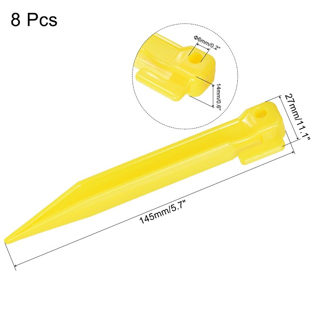 Unique Bargains Tent Stakes Plastic Ground Pegs With Hook Hole For Canopy Tarp