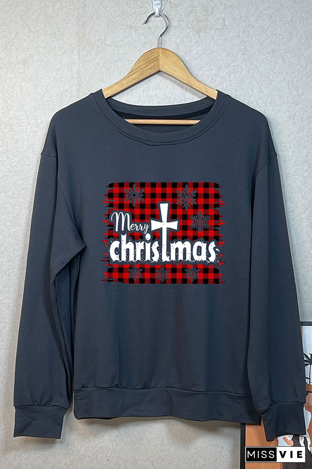 Christmas Cross Pullover Longsleeve Sweatshirt Wholesale