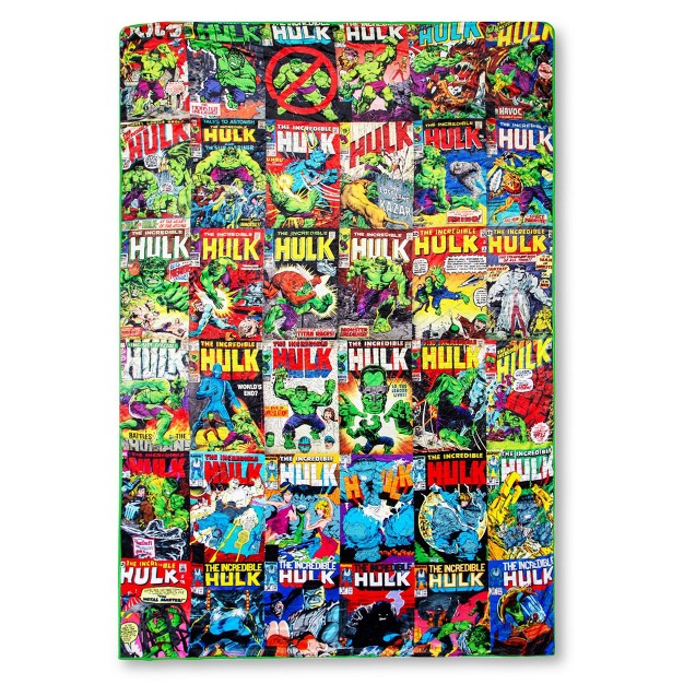 Surreal Entertainment Marvel Incredible Hulk Comic Books Oversized Throw Blanket 8 Feet Long