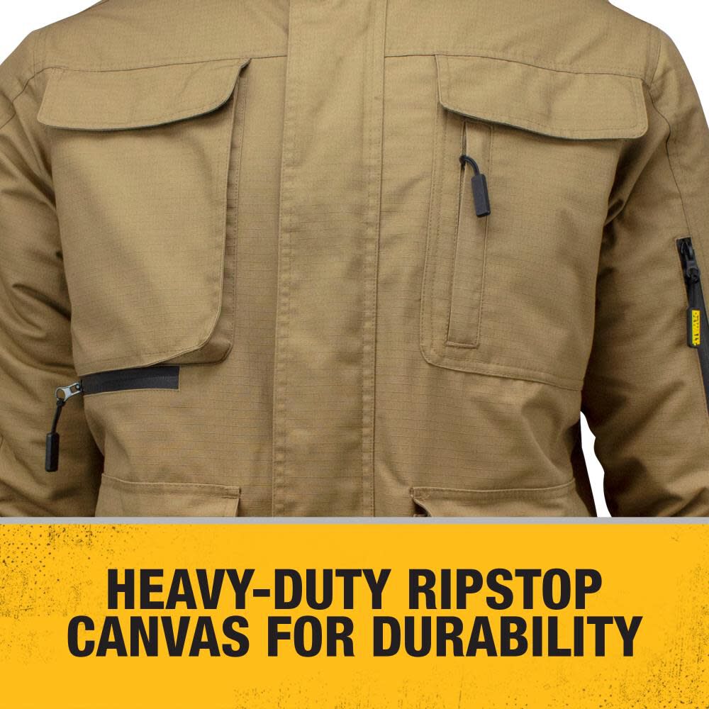 DEWALT Mens Rip Stop Canvas Heated Kit Jacket Medium DCHJ091D1-M from DEWALT