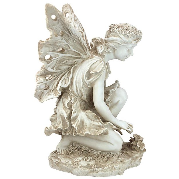 Design Toscano Fiona The Flower Fairy Sculpture Off white