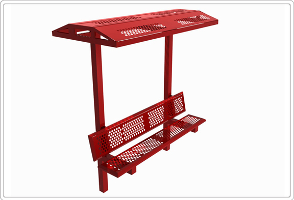 SportsPlay 602 760 8' Single Bench with Shade