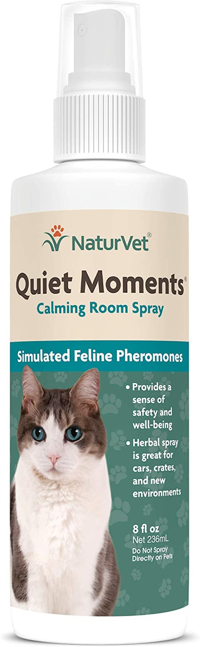 NaturVet Quiet Moments Cat Calming Room Spray， 8oz