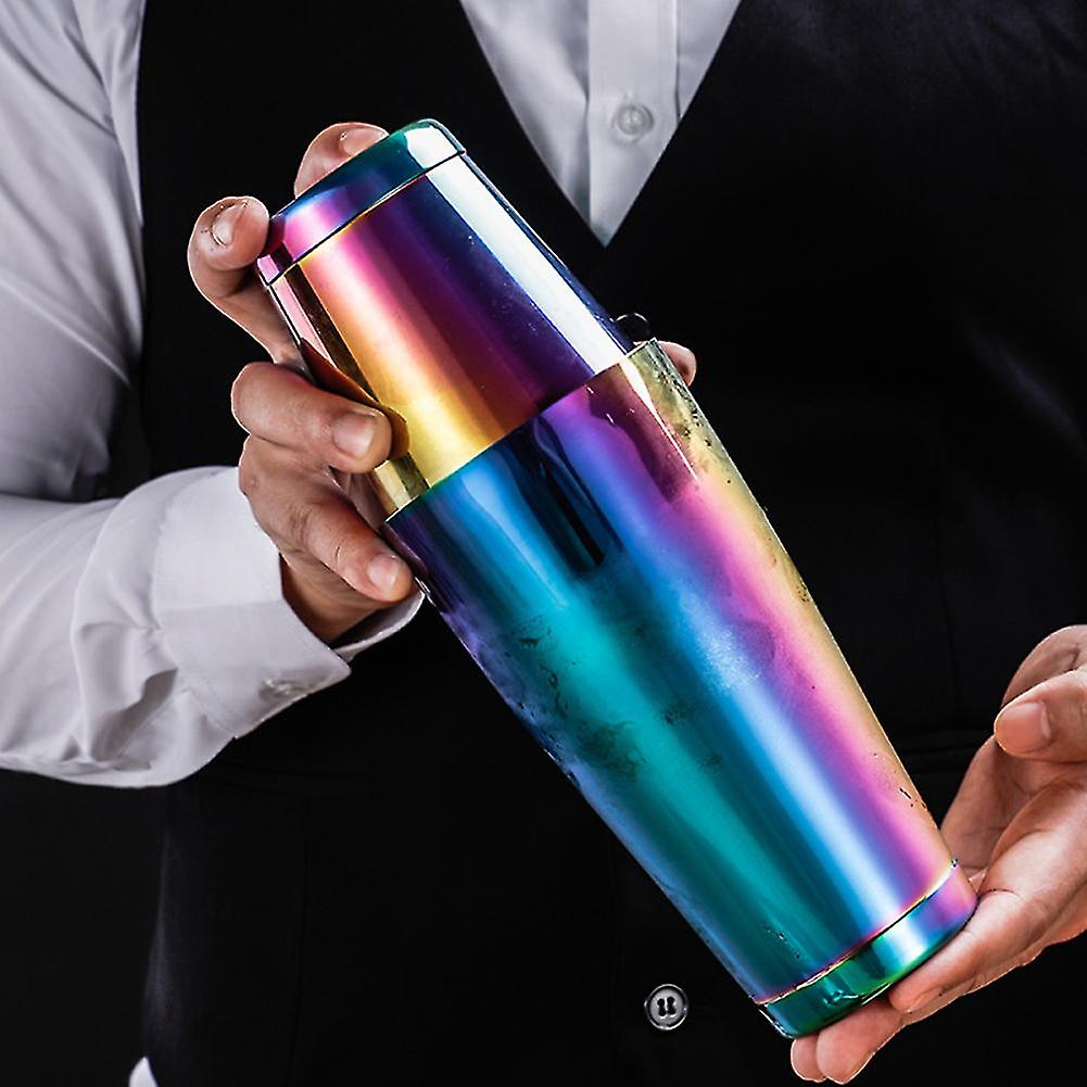 Stylish Colorful Stainless Steel Boston Cocktail Shaker Mixing Shaking Tool Accessories for Bar