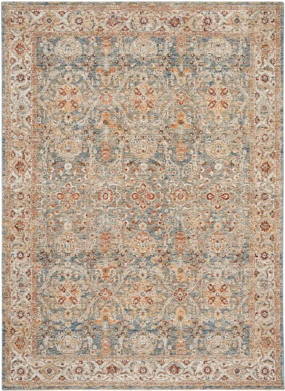 Sahar 8 x 10 Vintage Blue Area Rug