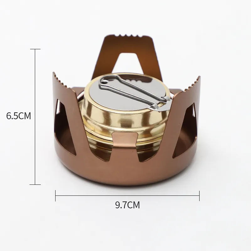 Outdoor Camping Backpacking Brass Cooking Stove Portable Ultralight Mini Tourist Alcohol Stove