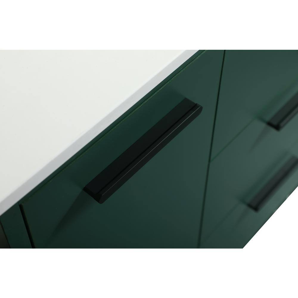 Simply Living 30 in. W x 19 in. D x 34 in. H Bath Vanity in Green with Ivory White Quartz Top SL141090MGN