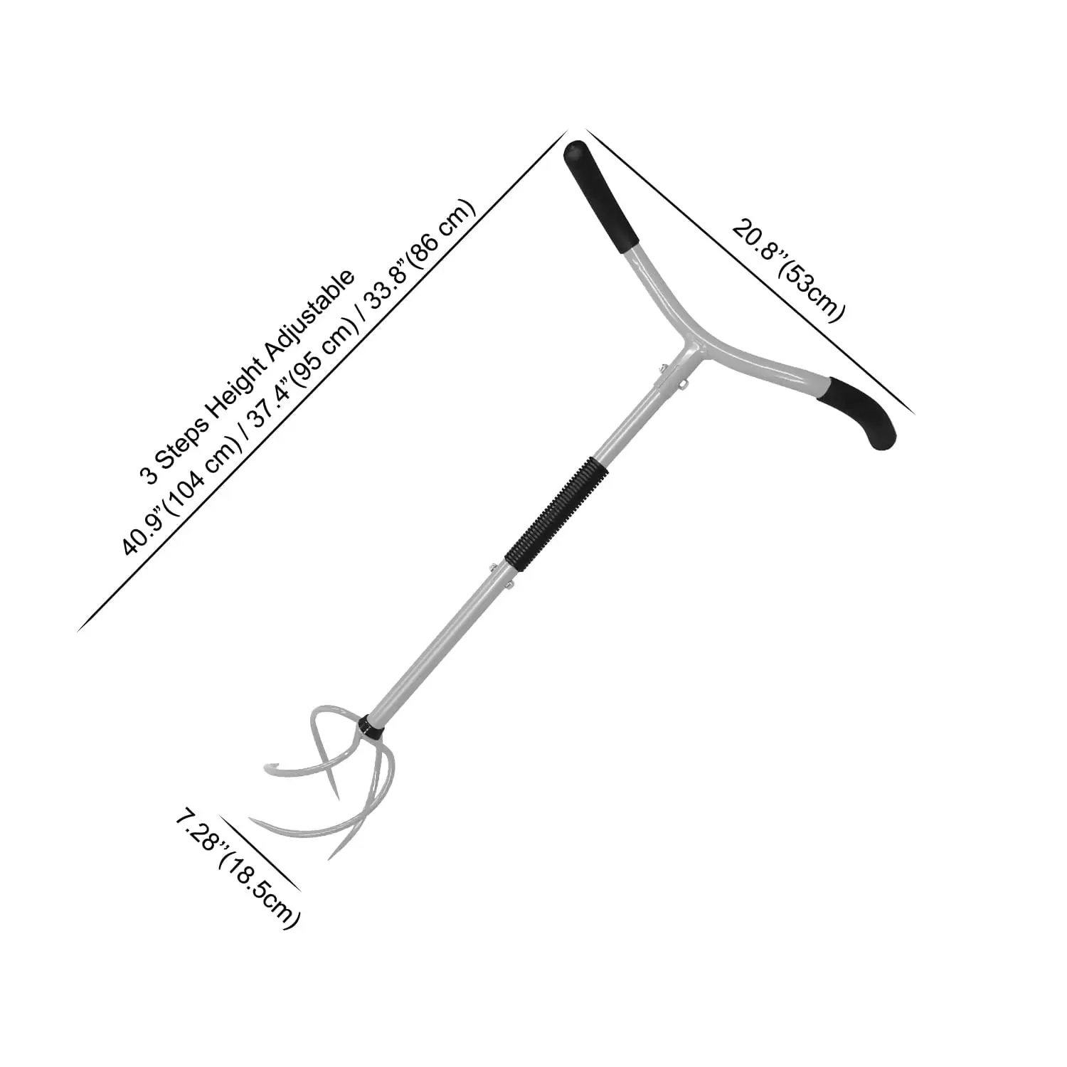 removable carbon steel garden claw twist tiller loosen aerator garden tiller Claw Weeder Cultivator Aeration Weeder Hand Tool