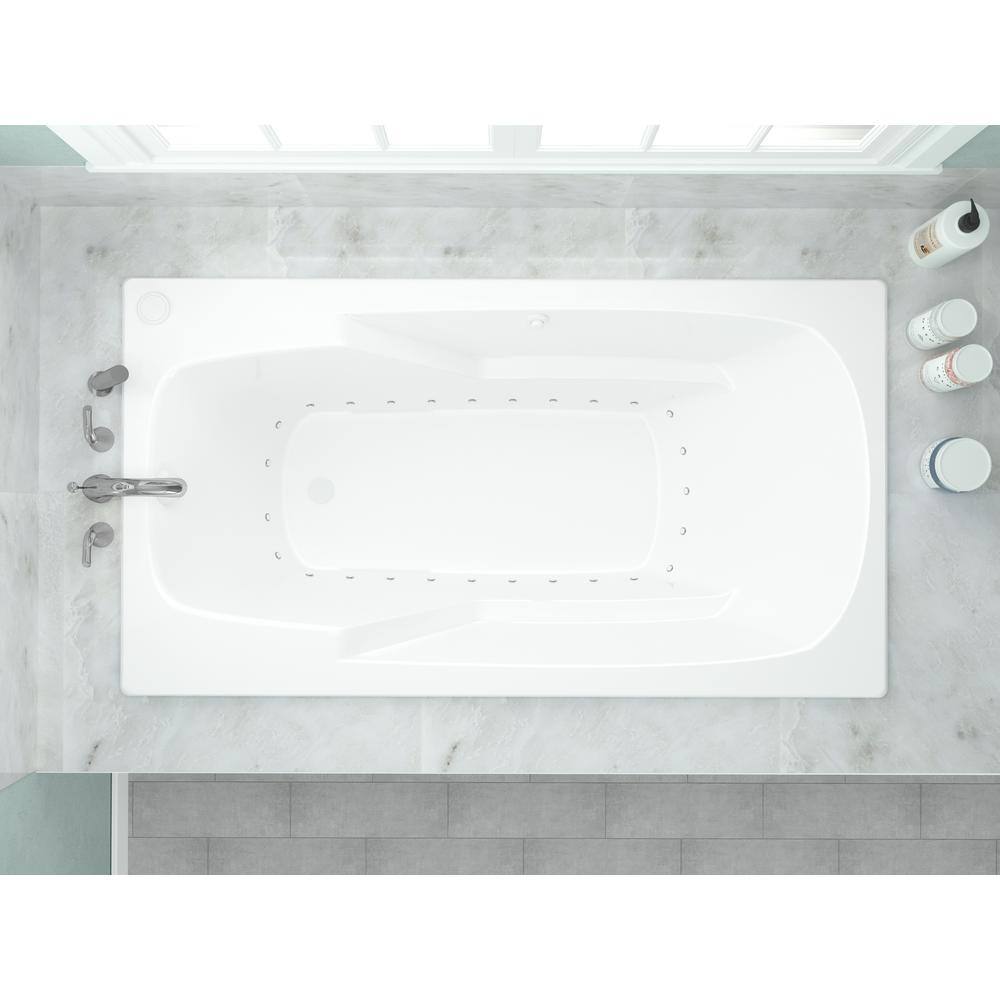 Universal Tubs Coral 59 in. Rectangular Drop-in Air Bath Tub in White HD3660EAR