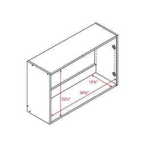 Prepac Elite 32 in. Wood Laminate Cabinet in White WEW-3224