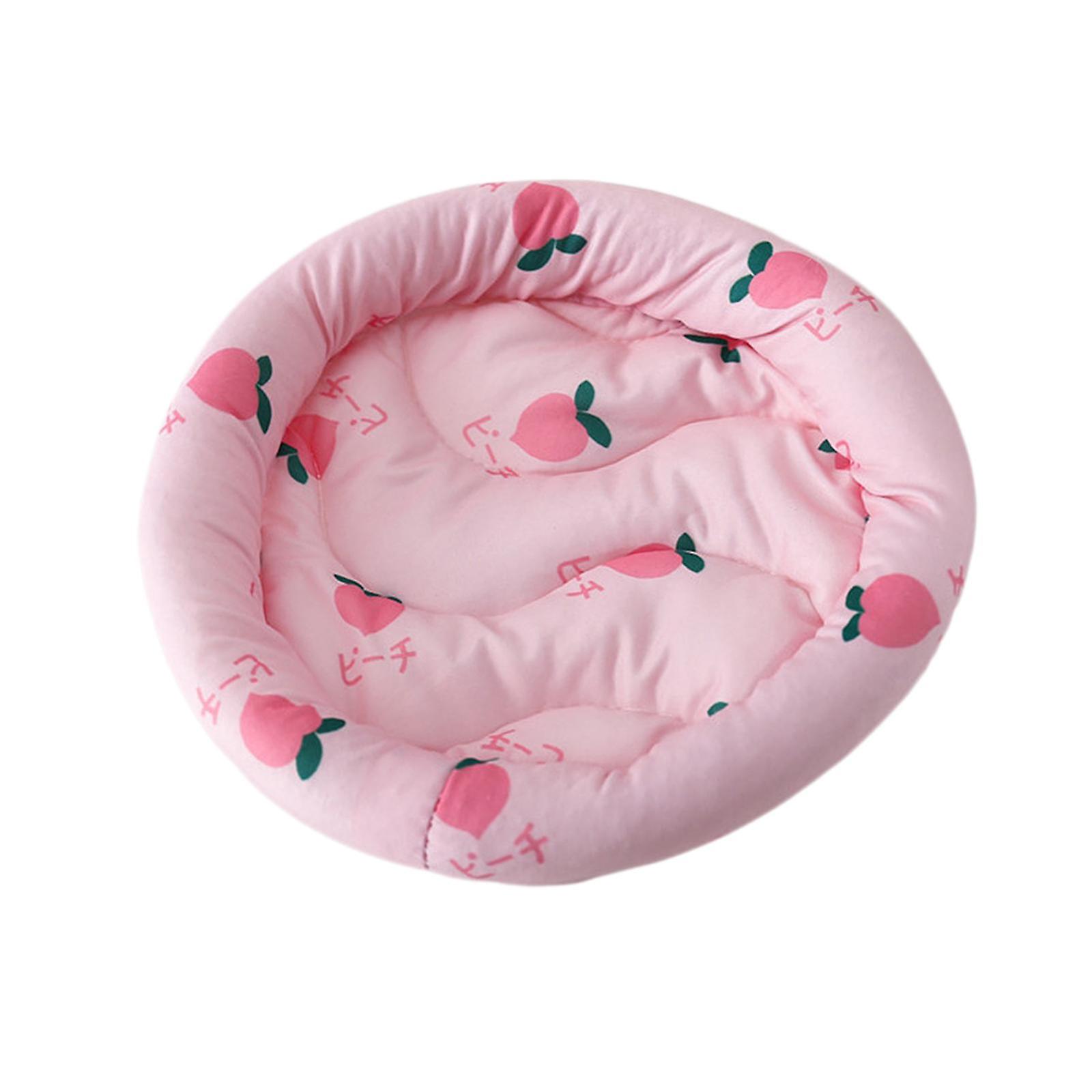 Small Animal Sleeping Bed Round Soft Guinea Pig Mat For Hedgehog Ferret Cats Pink S