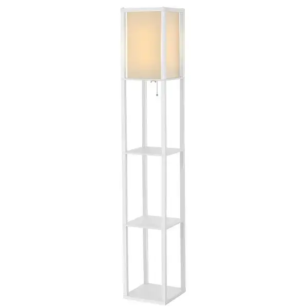 GetLedel 63-inch Etagere Floor Lamp with 3-tier Storage Shelf