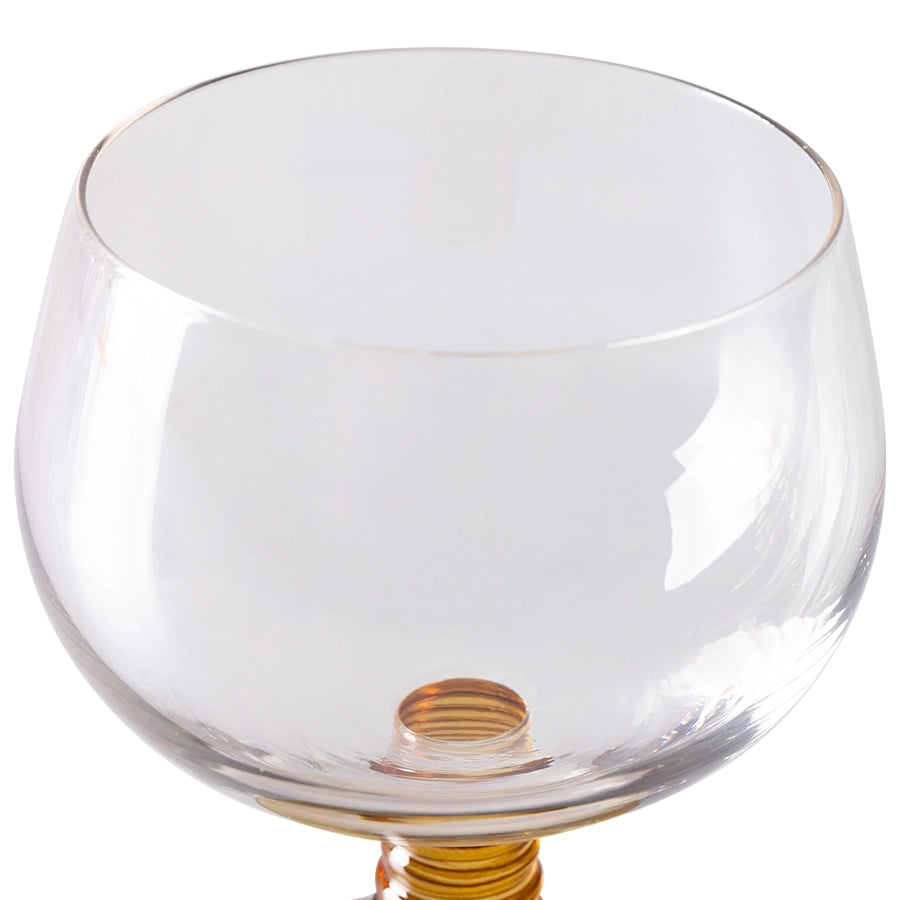 Wine glass - ochre - low stem