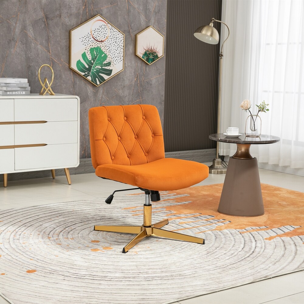 Modern Velvet Adjustable Height Home Office Swivel Desk Chair