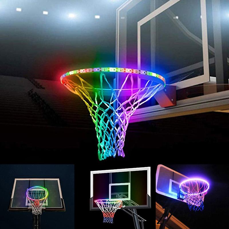 Led Basketball Hoop Enter Ball Induction Light Bar Outdoor Rainproof Solar Energy Goal Scoring Induction Luminous Light Strip