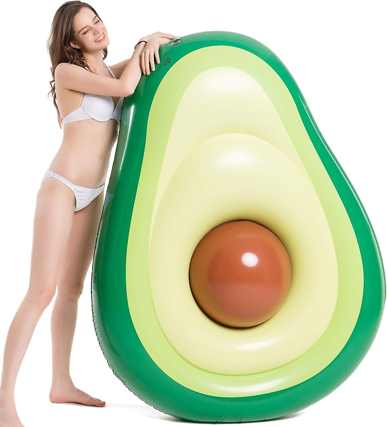 Inflatable Avocado Pool Float Floatie With Ball Water Fun Large Blow Up Summer Beach Swimming Floaty Party Toys Lounge Raft For Kids Adults