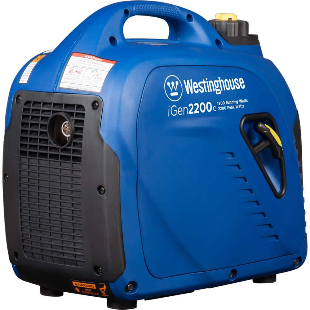 Westinghouse iGen2200c 2200Watt1800Watt Gas Powered Portable Inverter Generator with Recoil Start Economy Mode and CO Sensor