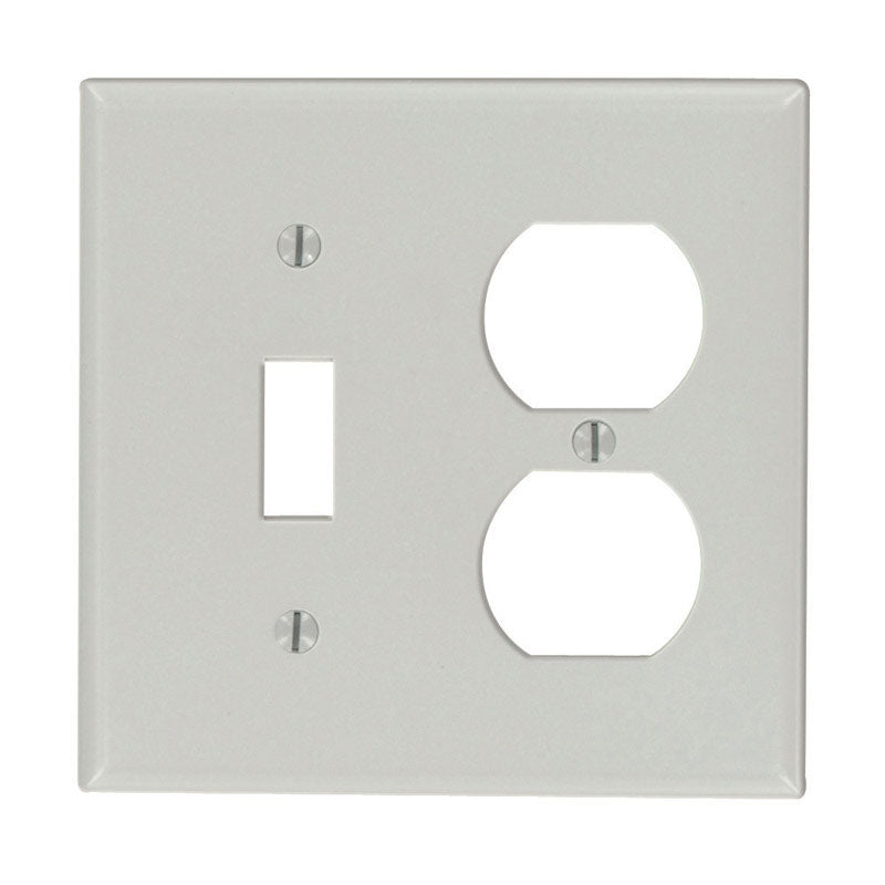 WALLPLATE DUPLX/TGLE GRY