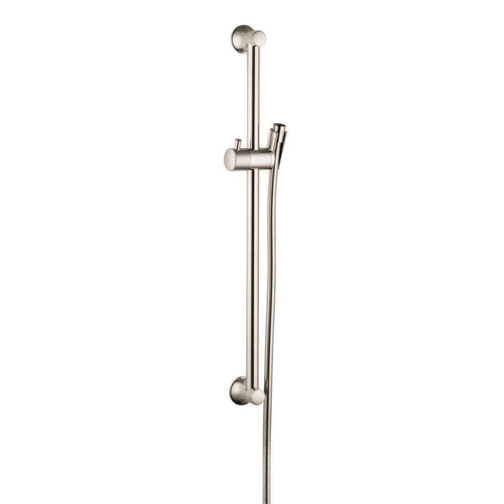 Hansgrohe Unica 1-Spray Wallbar Classic 24 in. in Brushed Nickel 27617820