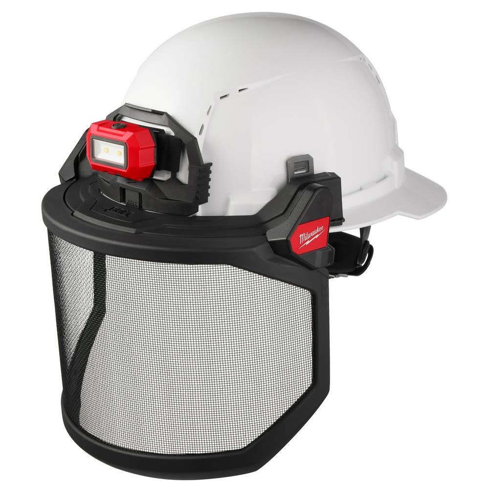 Milwaukee BOLT Full Face Shield Metal Mesh Compatible with Milwaukee Safety Helmets and Hard Hats ;