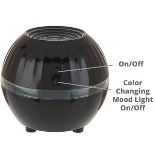 Air Innovations Ultrasonic Cool Mist Personal Humidifier with LED Mood Light HUMID37-BLACK