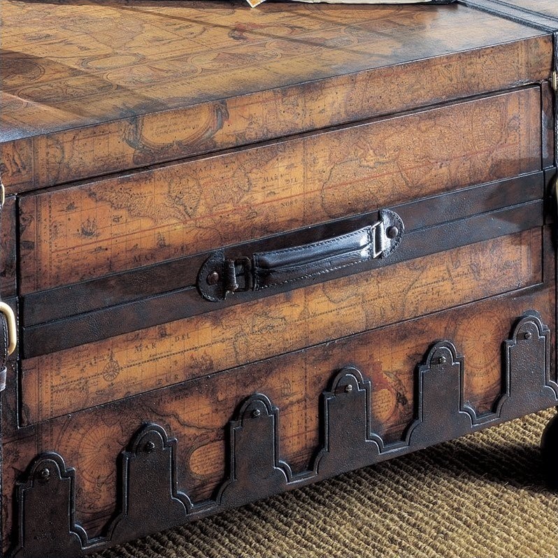 Beaumont Lane Wood Trunk Coffee Table   Traditional   Coffee Tables   by Homesquare  Houzz