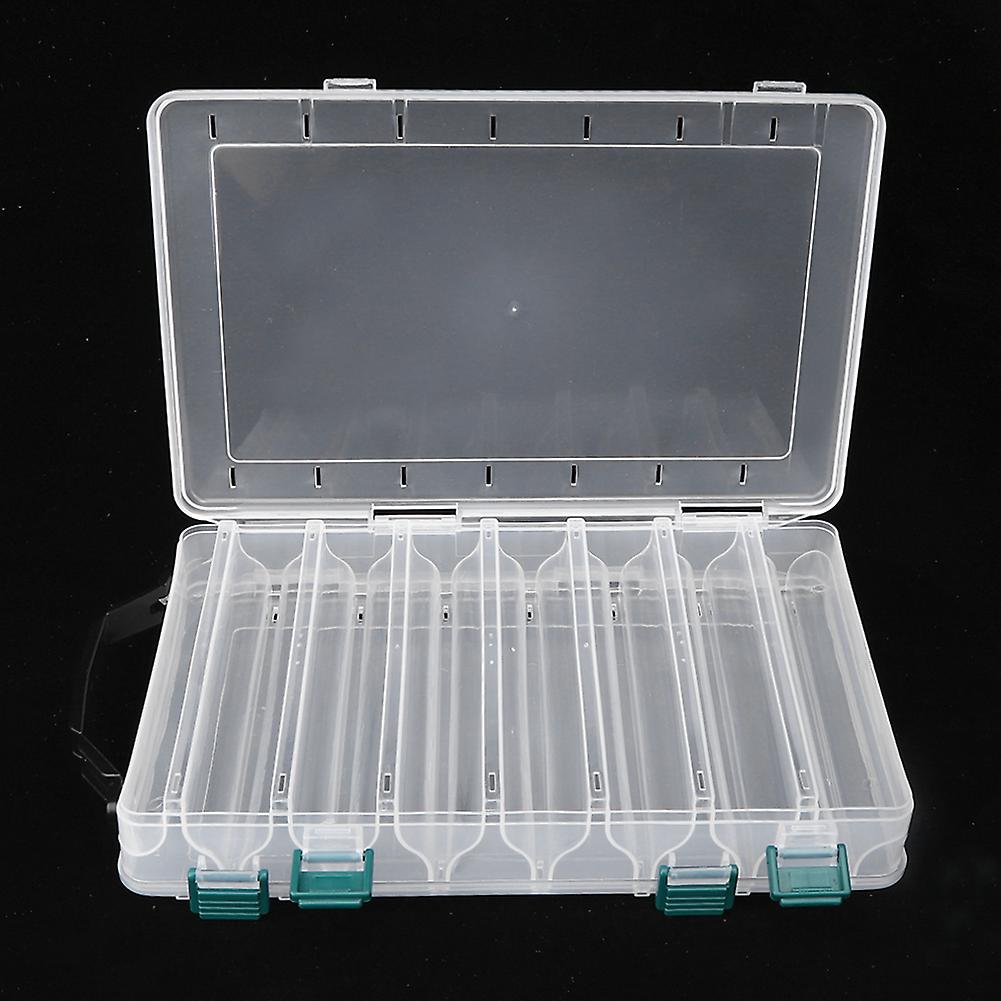 Double Sided Fishing Lure Storage Box Container Fishing Tackle Bait Box Case Accessory