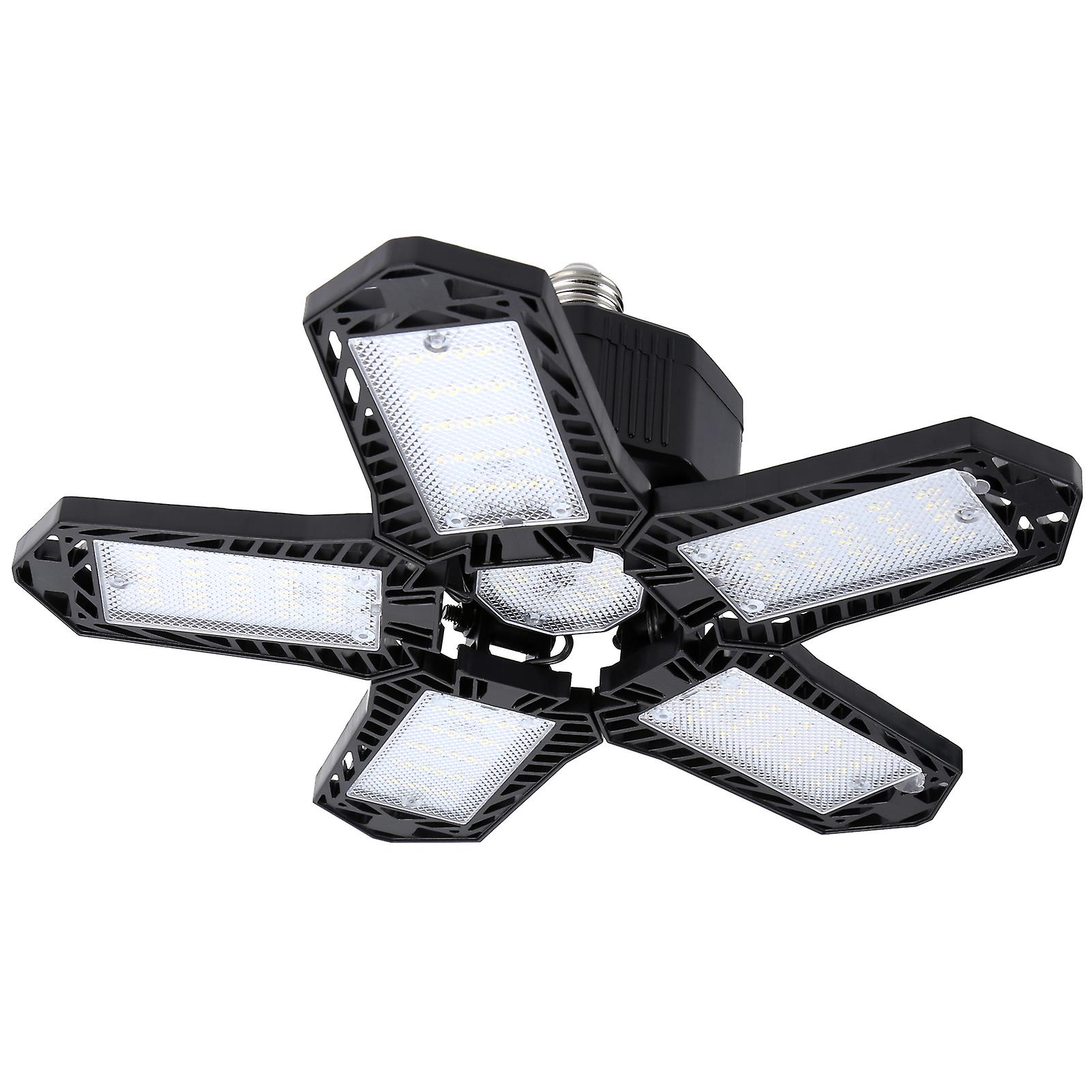 137LED Garage Light with 5 Leaf 80W E27/E26 Deformable Adjustable Mining Lamp 85-265V Black