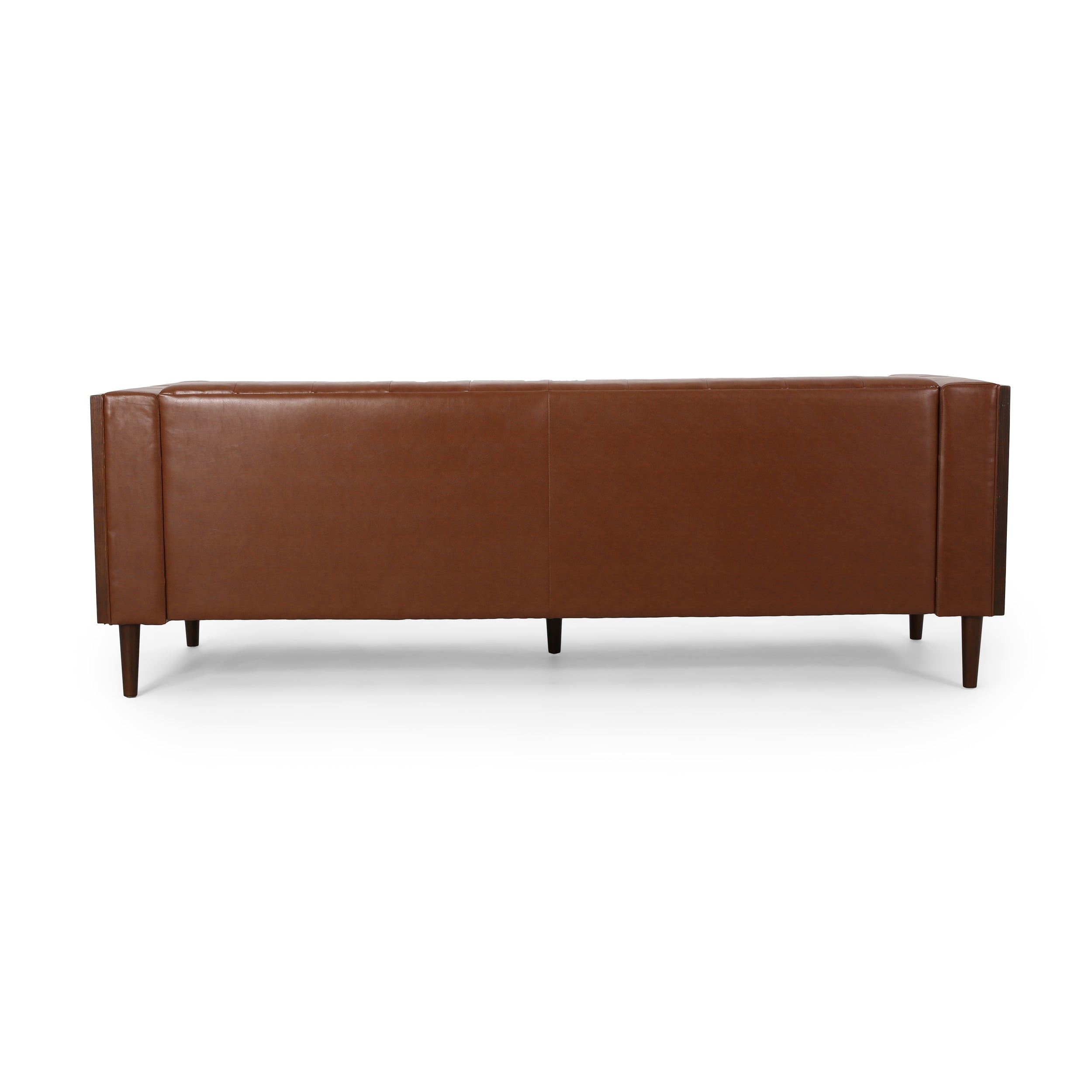 Neilan Contemporary Tufted Deep Seated Sofa with Accent Pillows