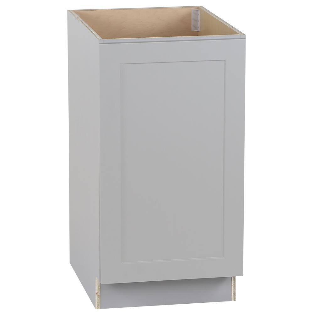 Hampton Bay Cambridge Gray Shaker Assembled Base Cabinet with Pull Out Trash Can ( 18 in. W x 24.5 in. D x 34.5 in. H) CA1835U-KG