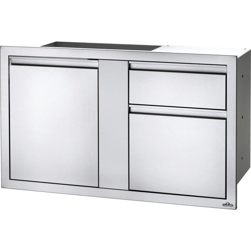 Napoleon 42-Inch Stainless Steel Large Single Door and Double Drawer