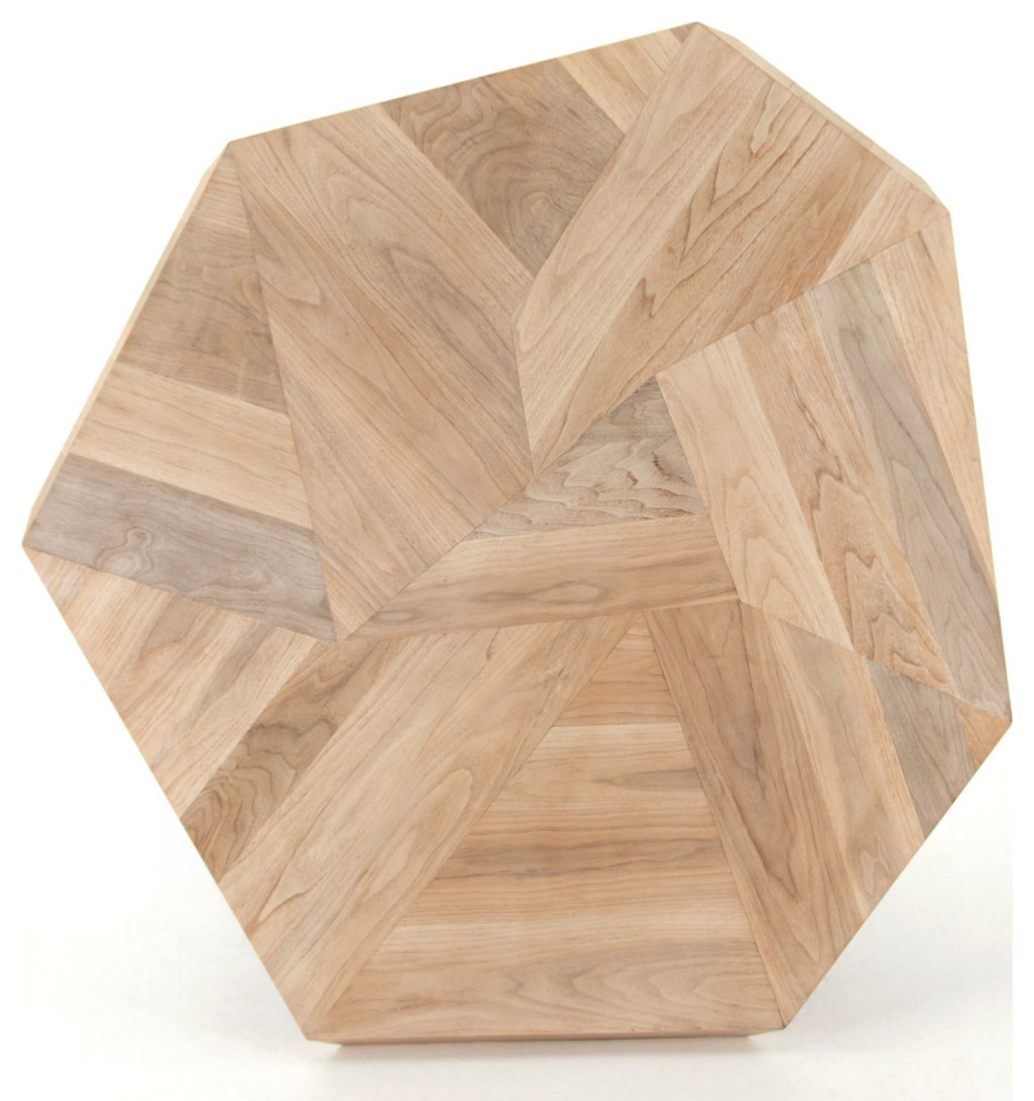 Brooklyn Organic Walnut Octagon Coffee Table 53 quot  Transitional   Coffee Tables   by Zin Home  Houzz